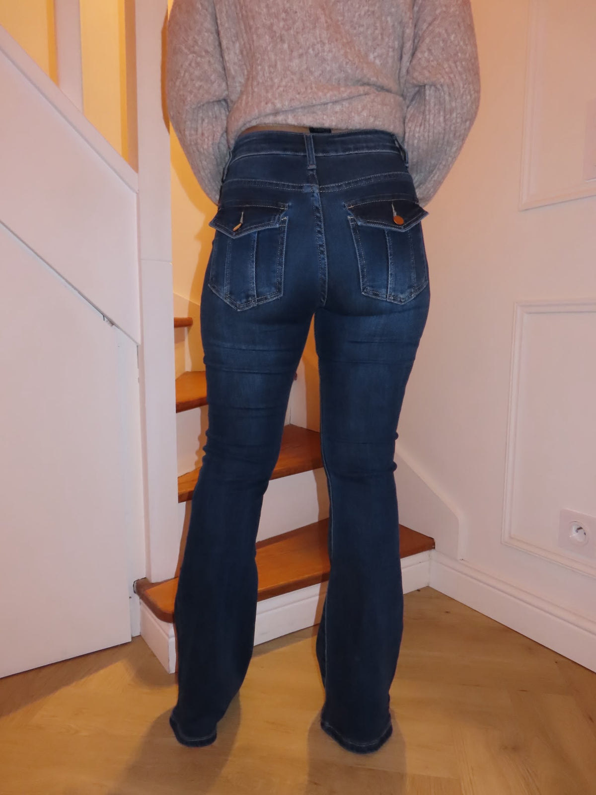 Jean flare taille haute