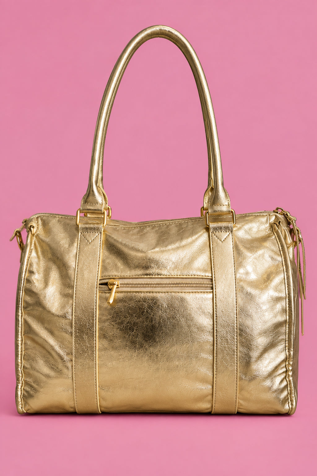Grand sac doré métallique