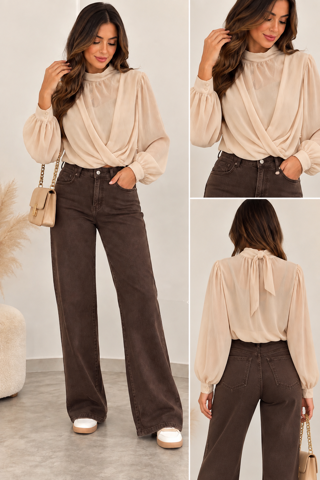 Blouse fluide- noeud à l’arrière