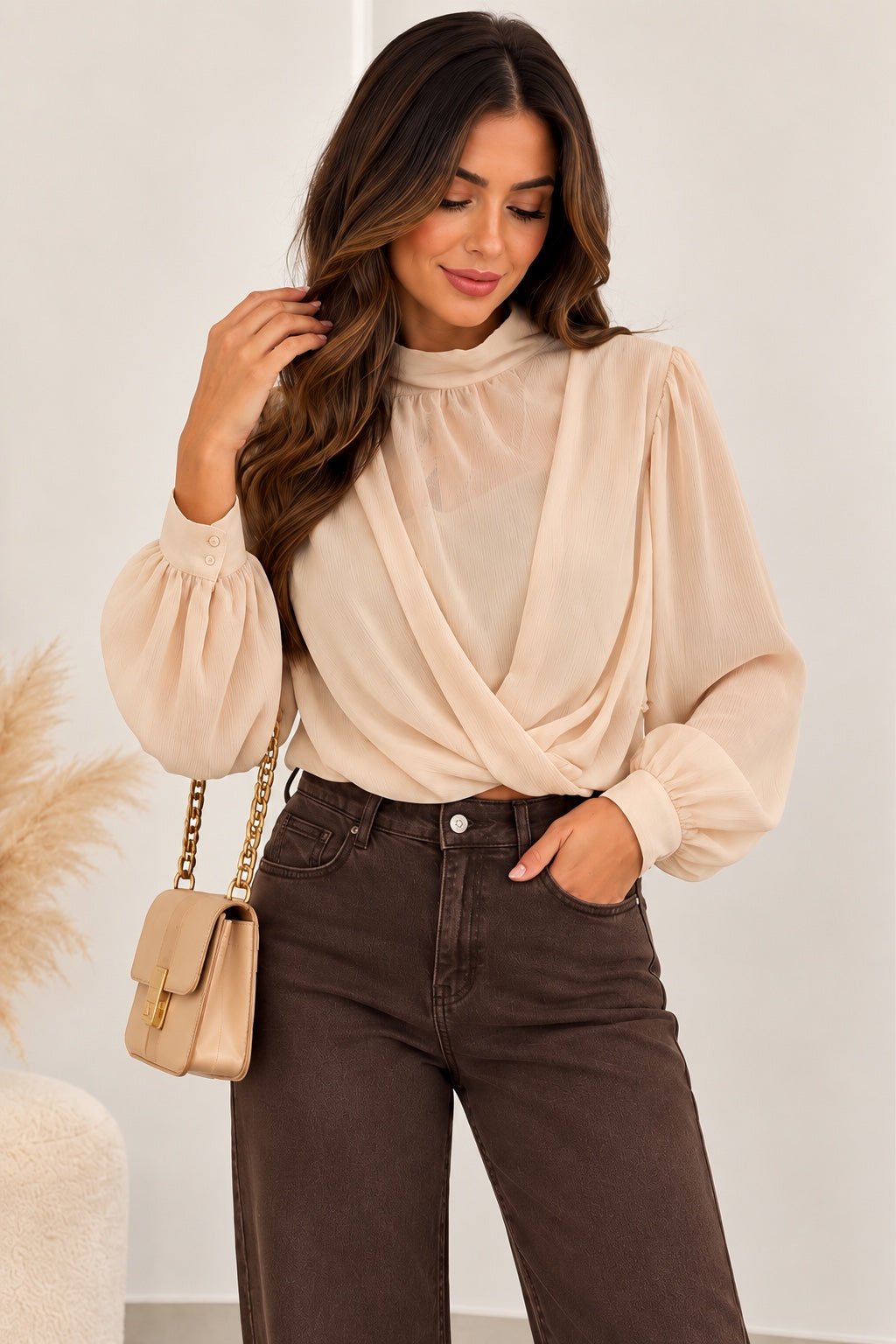 Blouse fluide- noeud à l’arrière