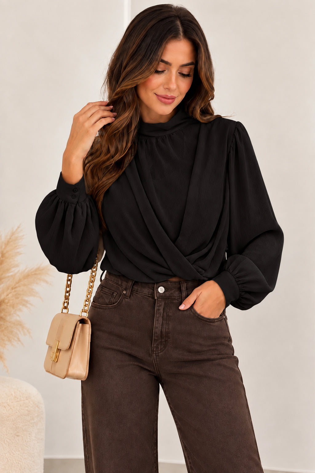 Blouse fluide- noeud à l’arrière