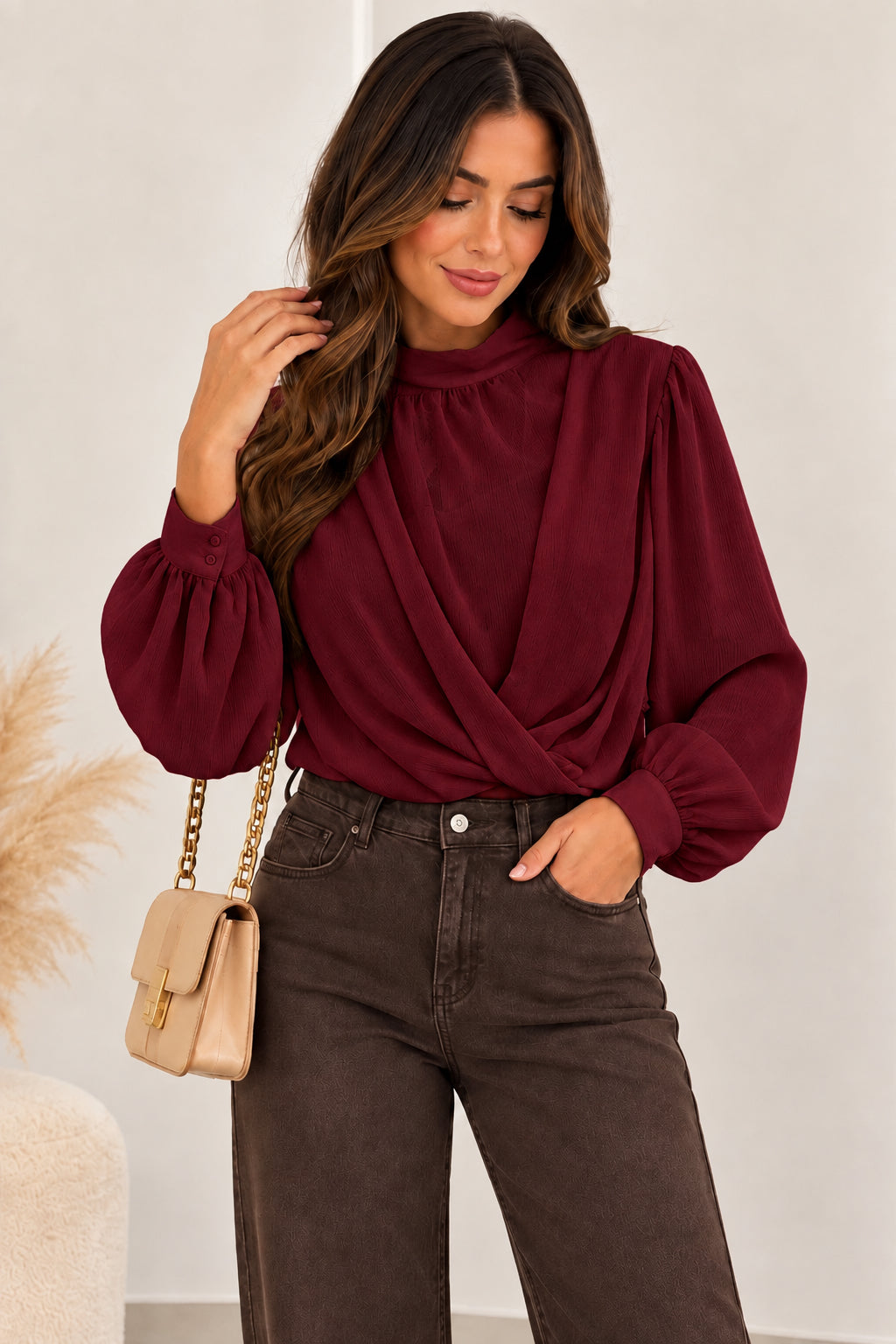 Blouse fluide- noeud à l’arrière