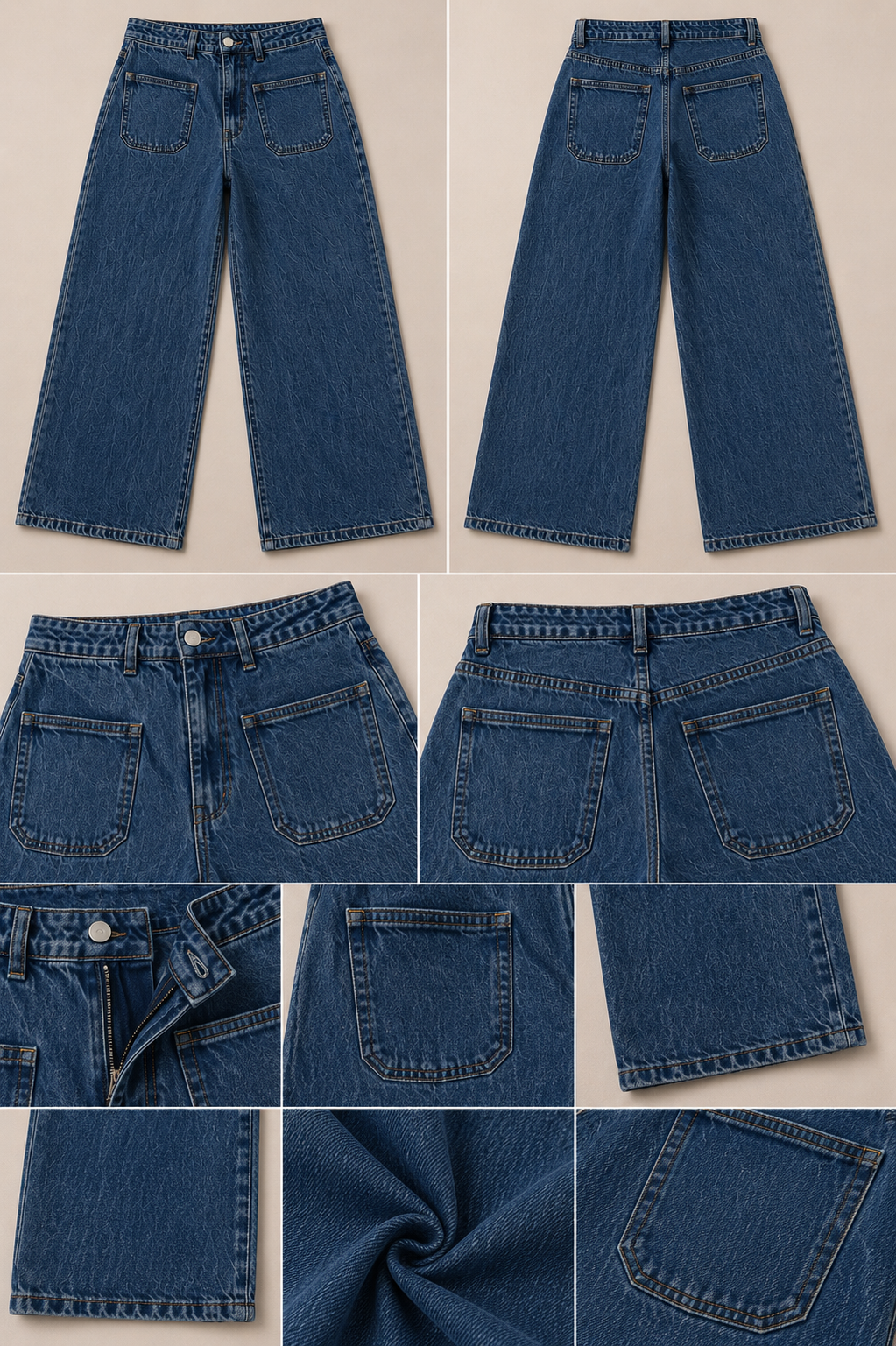 Jean large taille haute