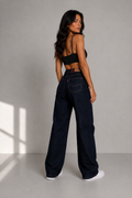 Jean large denim brut