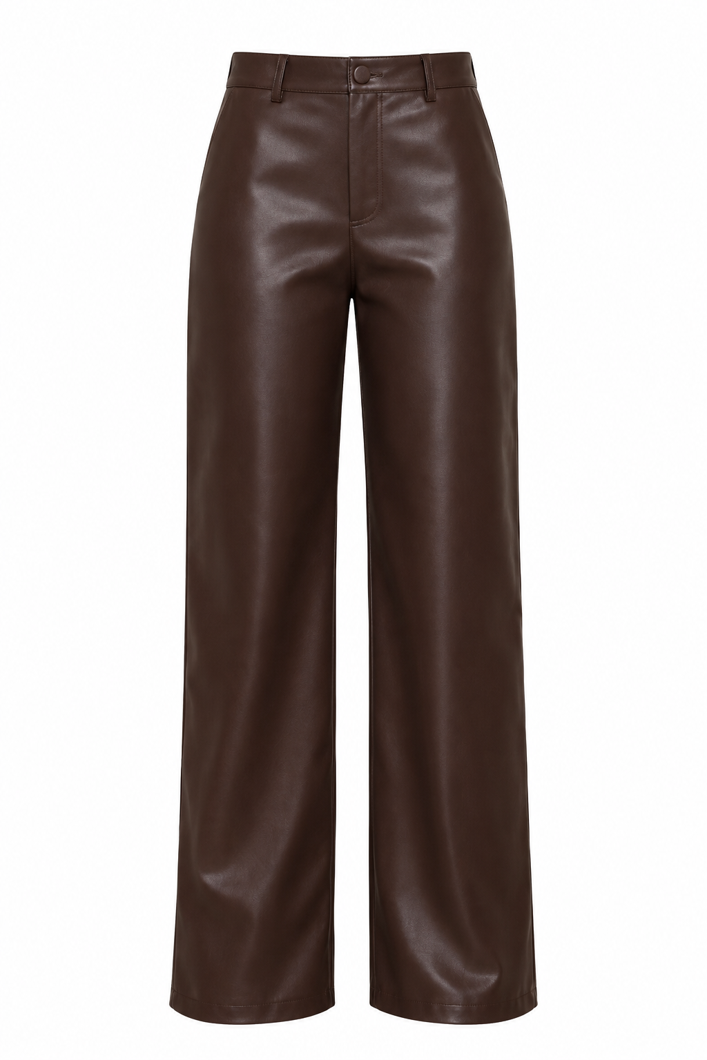 Pantalon large en simili cuir