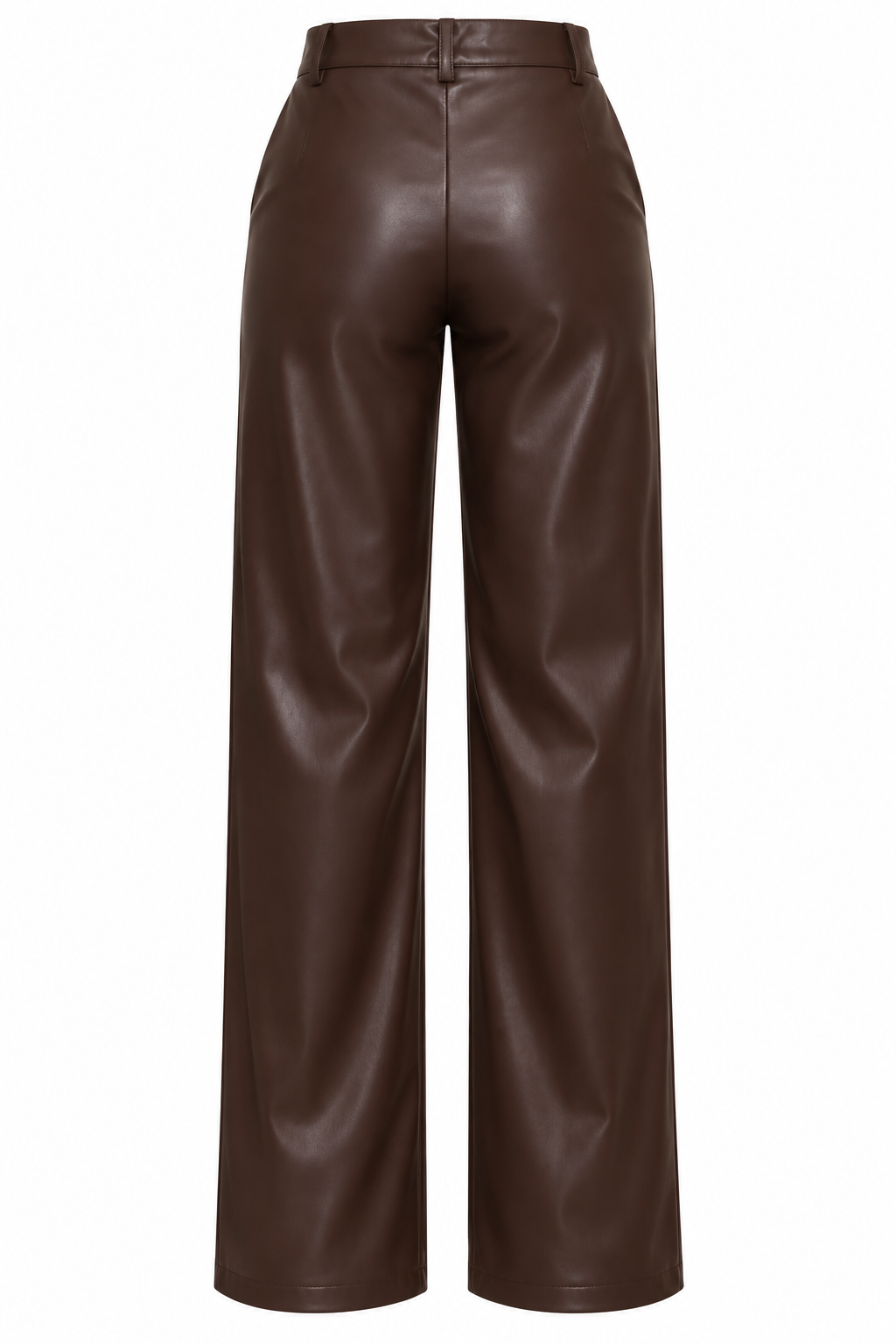 Pantalon large en simili cuir