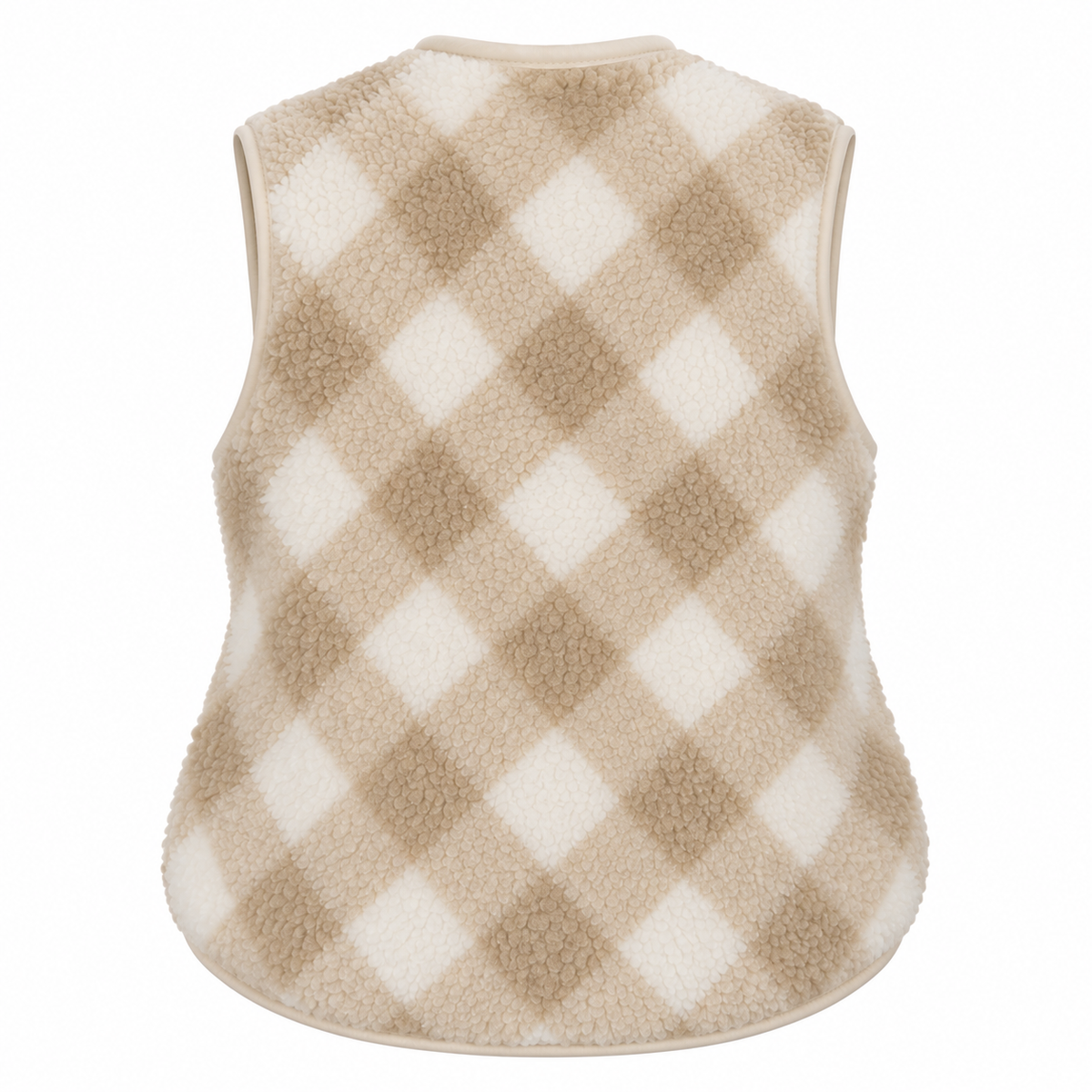 Gilet sherpa à carreaux