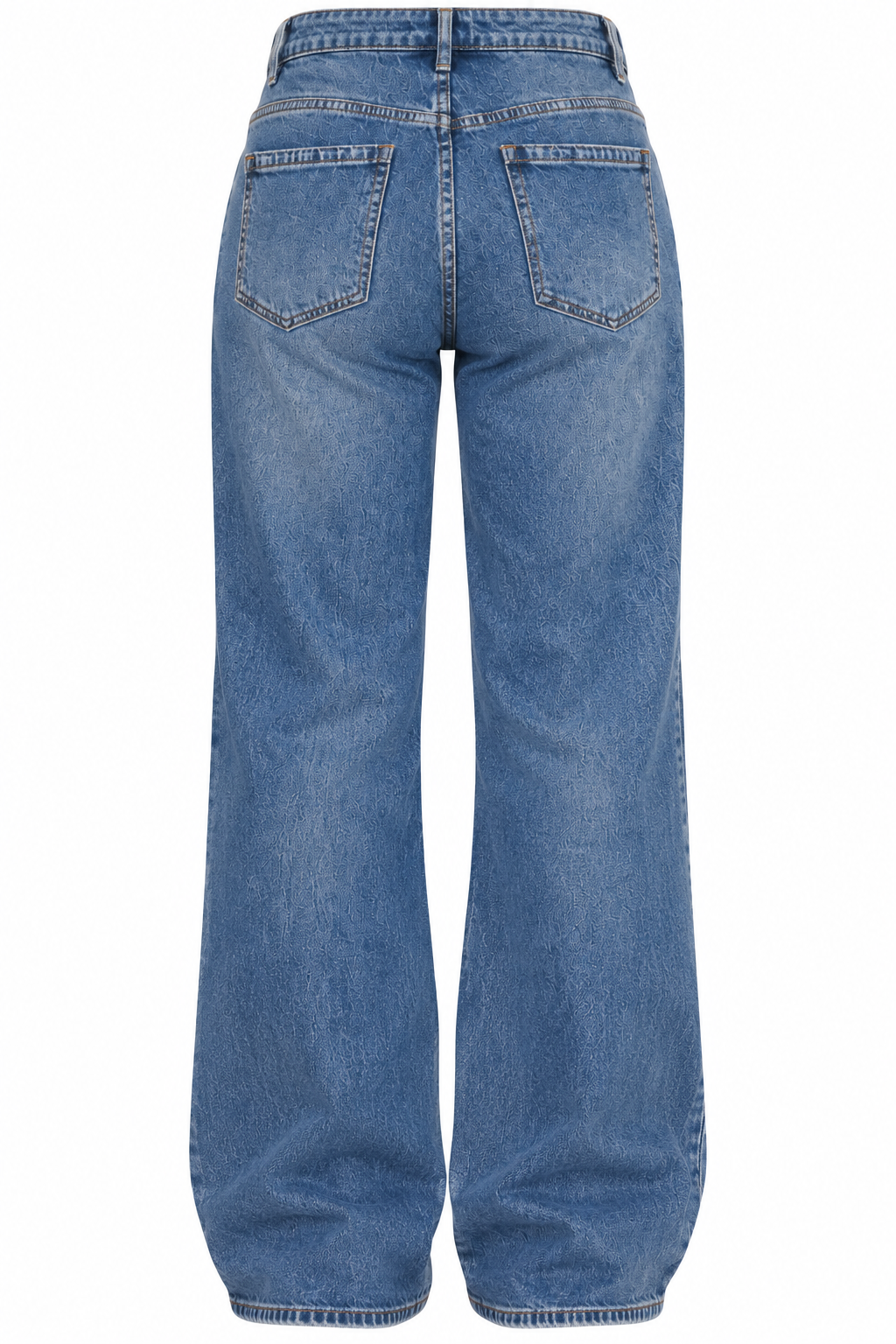 Jean large bleu délavé
