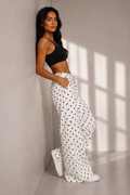 Pantalon large à pois
