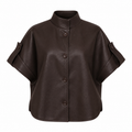 Veste boxy en simili cuir