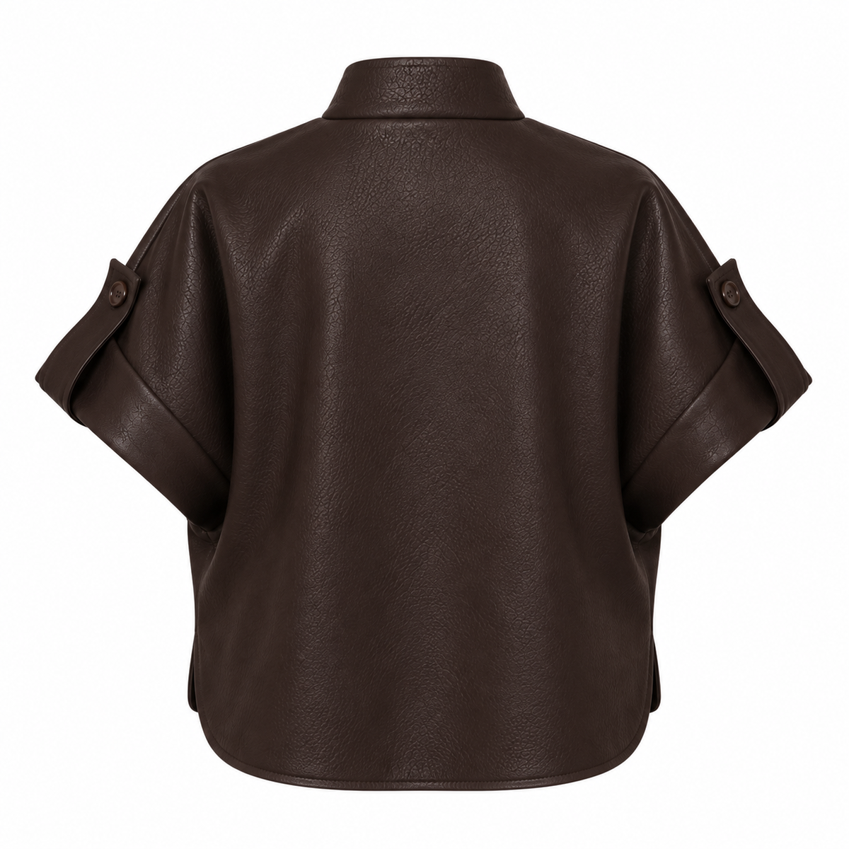 Veste boxy en simili cuir