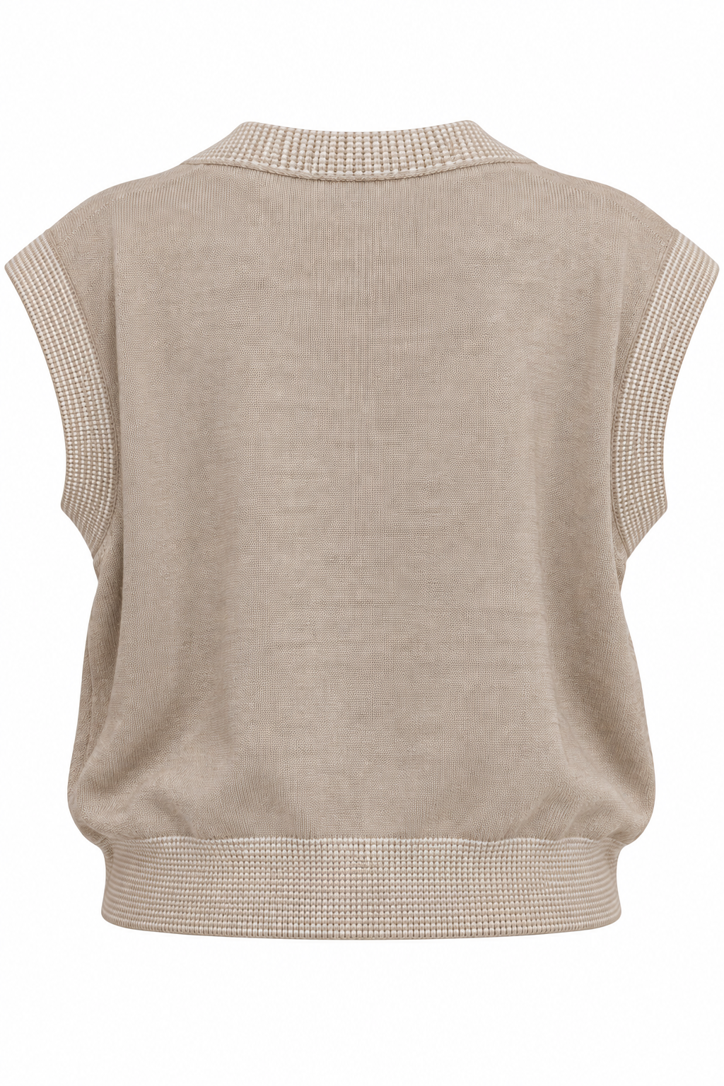 Gilet sans manches en maille ajourée